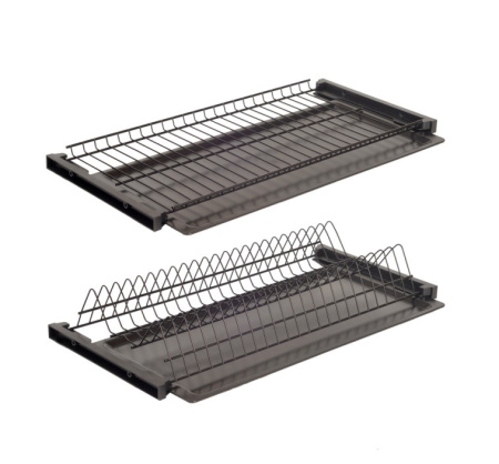 Комплект посудосушителя с рамкой в шкаф шириной 600 мм с регул, ДСП 16 ЧЕРНЫЙ (2 поддона)